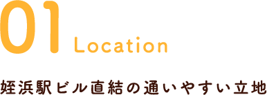 01Location 姪浜駅ビル直結の通いやすい立地